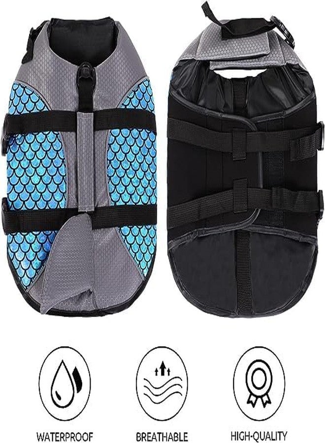 MUGATH Dog Life Vest Jacket for Swimming Training Adjustable Safety Lifesaver for Flotation Dog Life Jacket with Rescue Handle Summer Swimwear, Training, Boating for Dogs - Image 5